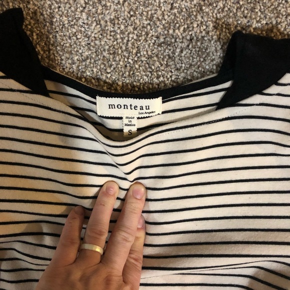 Cozy Bodycon Dress, Striped, Sz S - Picture 3 of 4